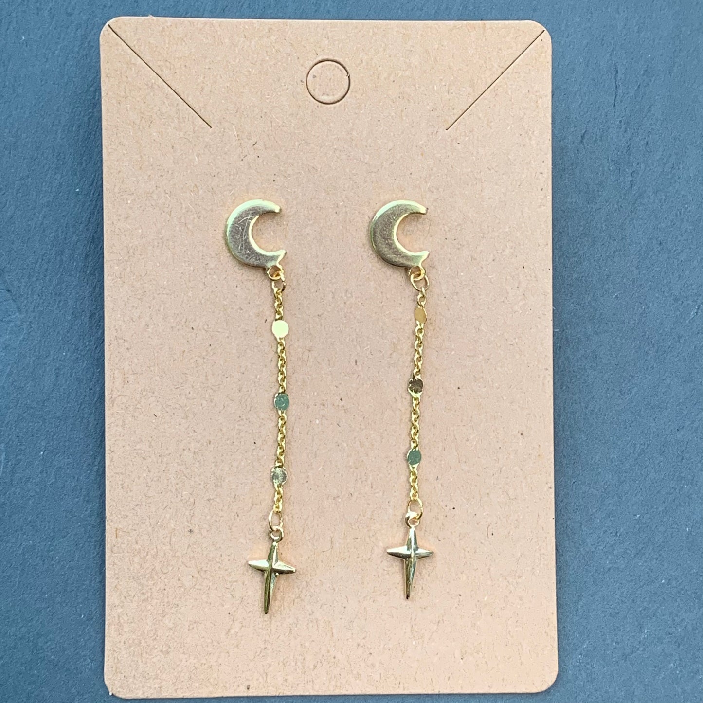 Moon and Star Earrings