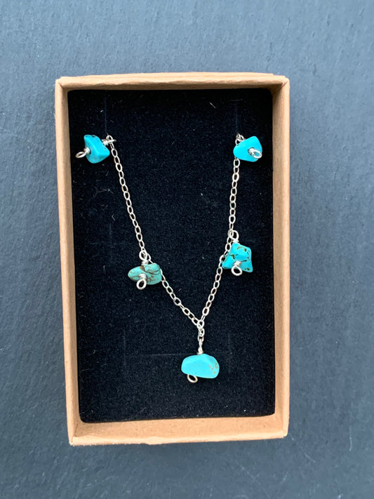 Turquoise Chip Necklace