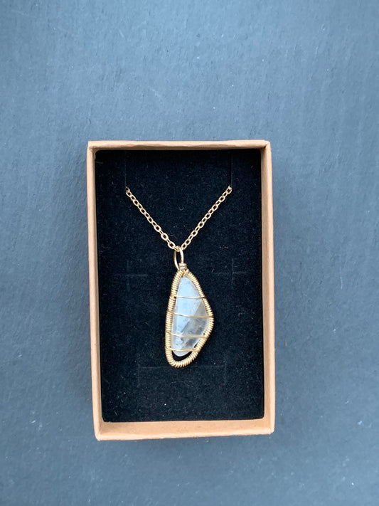 Selenite Stone Necklace