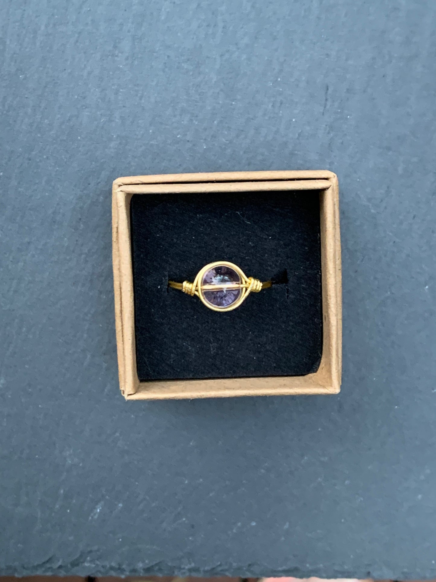 Pink Glass Ring