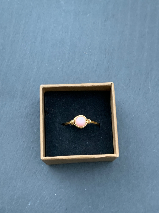 Pink Bead Ring
